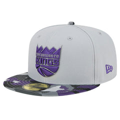 Sacramento Kings Active Color Camo Visor 59FIFTY Fitted Hat Gray - NBA