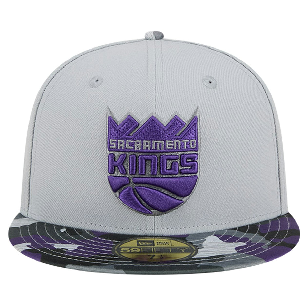 Sacramento Kings Active Color Camo Visor 59FIFTY Fitted Hat Gray - NBA