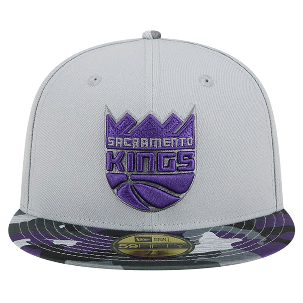Sacramento Kings Active Color Camo Visor 59FIFTY Fitted Hat Gray - NBA