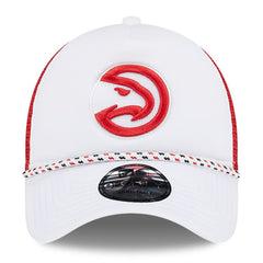 Atlanta Hawks Court Sport Foam A-Frame 9FORTY Adjustable Trucker Hat White/Red - NBA