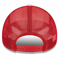 Atlanta Hawks Court Sport Foam A-Frame 9FORTY Adjustable Trucker Hat White/Red - NBA