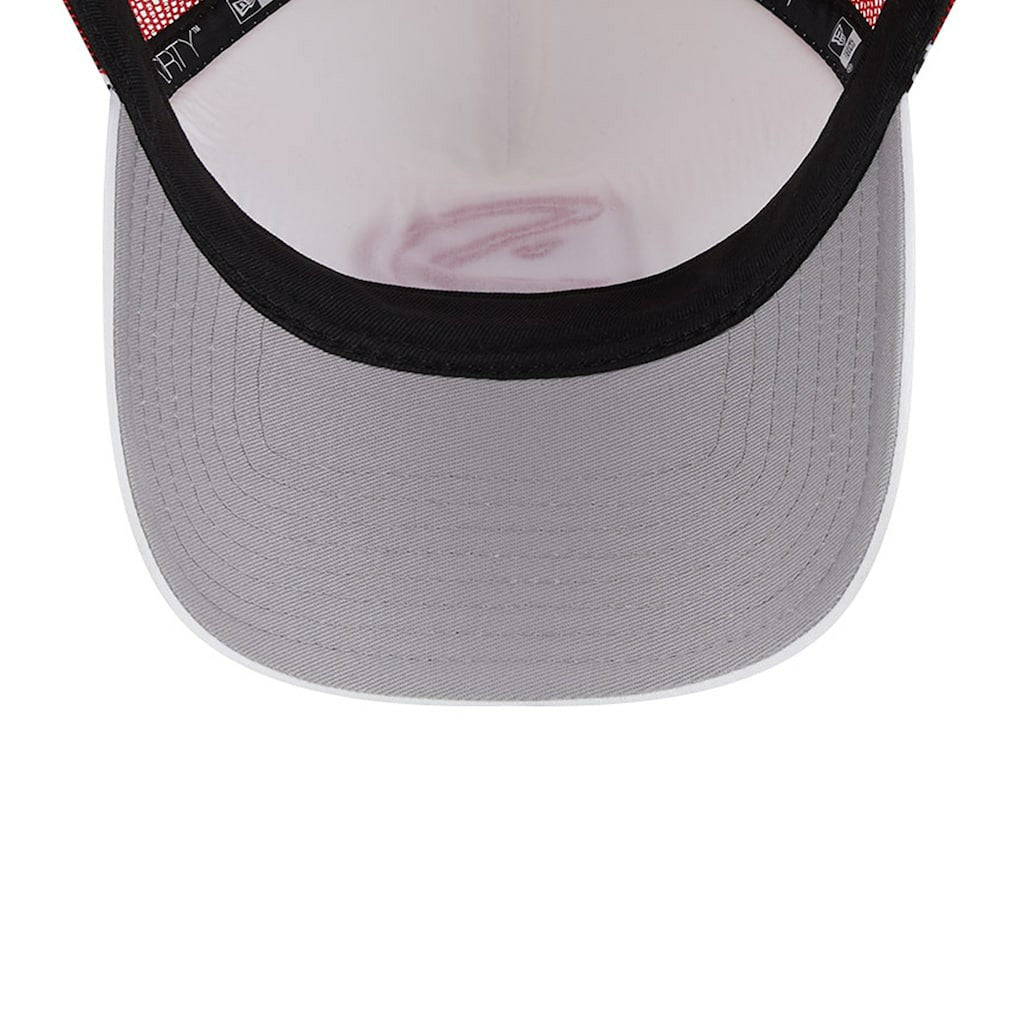 Atlanta Hawks Court Sport Foam A-Frame 9FORTY Adjustable Trucker Hat White/Red - NBA