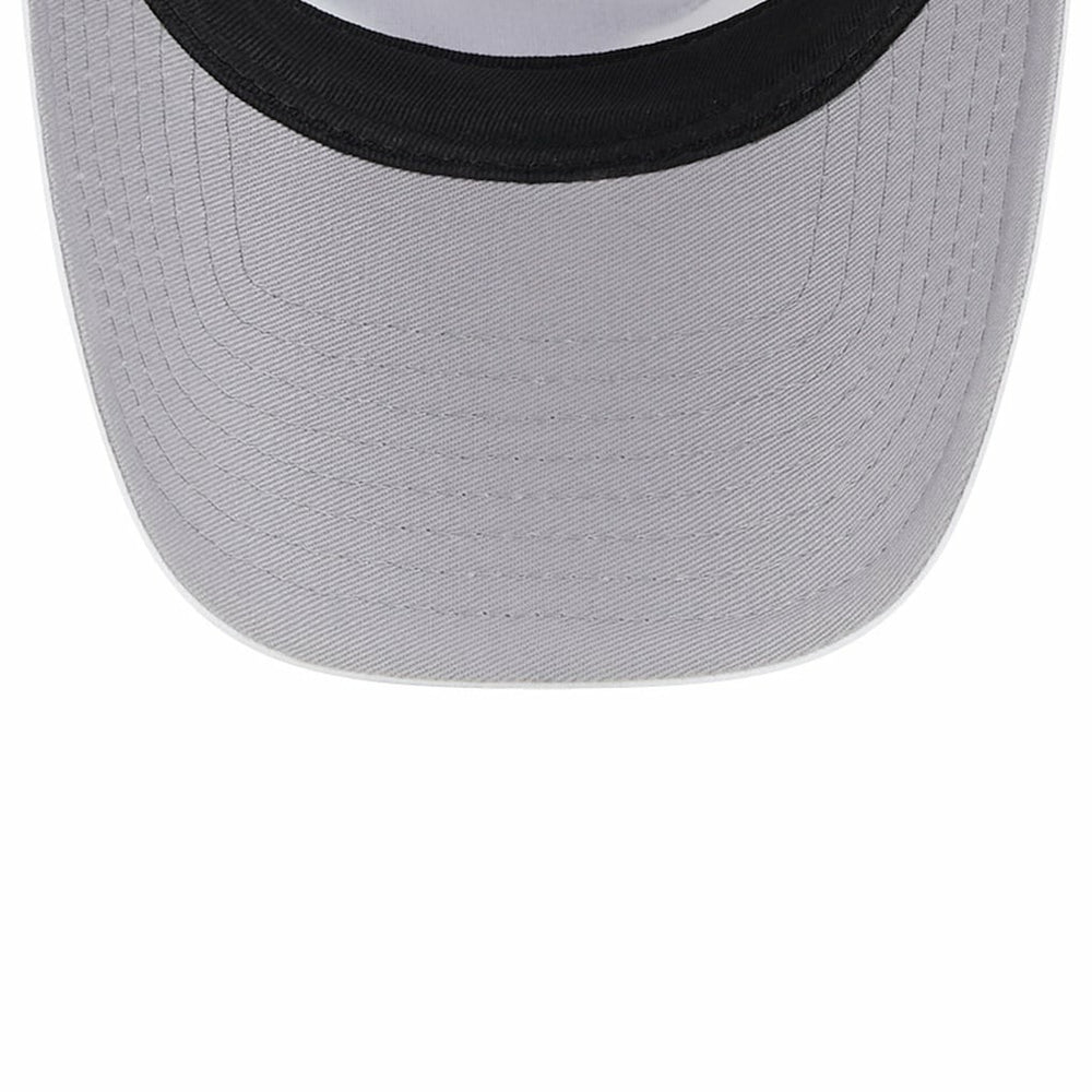 Chicago Bulls Court Sport Foam A-Frame 9FORTY Adjustable Trucker Hat White/Black - NBA