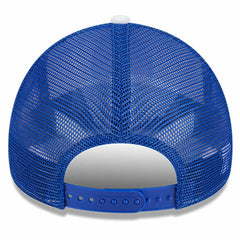 Golden State Warriors Court Sport Foam A-Frame 9FORTY Adjustable Trucker Hat White/Royal - NBA