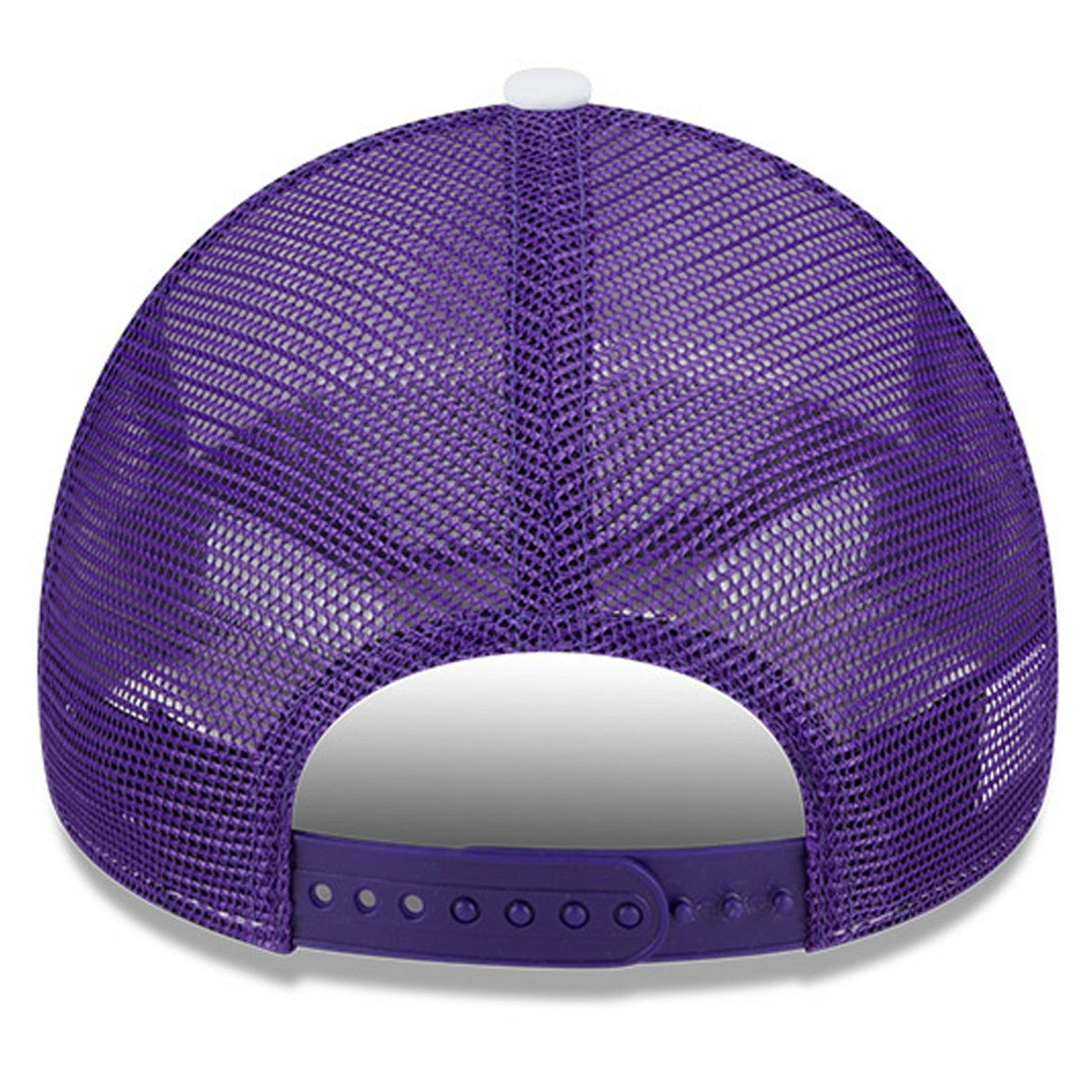 Los Angeles Lakers Court Sport Foam A-Frame 9FORTY Adjustable Trucker Hat White/Purple - NBA
