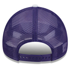 Phoenix Suns Court Sport Foam A-Frame 9FORTY Adjustable Trucker Hat White/Purple - NBA