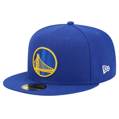 Golden State Warriors Court Sport Leather Applique 59FIFTY Fitted Hat Royal - NBA