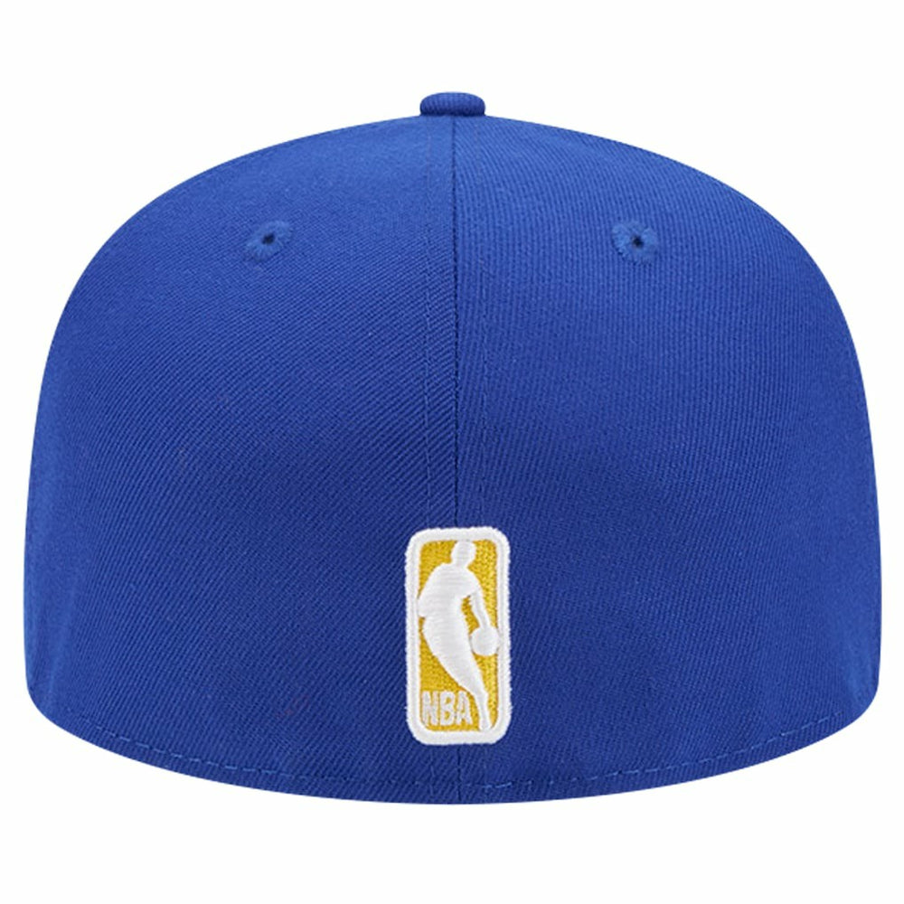 Golden State Warriors Court Sport Leather Applique 59FIFTY Fitted Hat Royal - NBA
