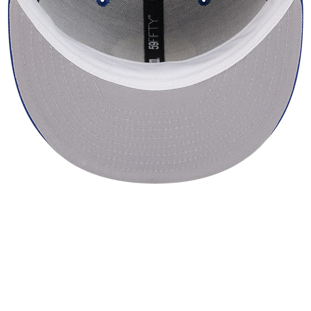 Golden State Warriors Court Sport Leather Applique 59FIFTY Fitted Hat Royal - NBA