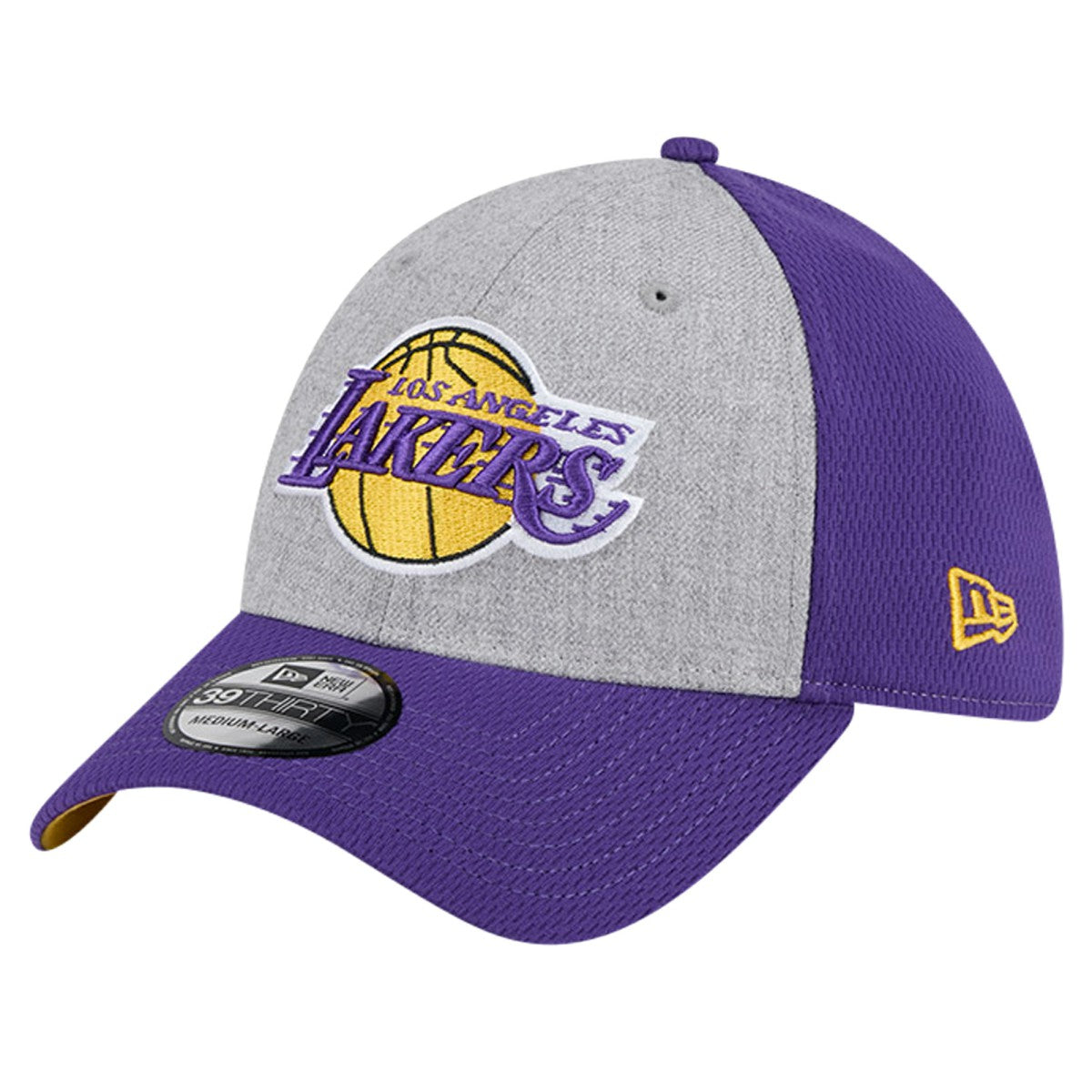 Los Angeles Lakers Two-Tone 39THIRTY Flex Hat Heather Gray/Purple - NBA