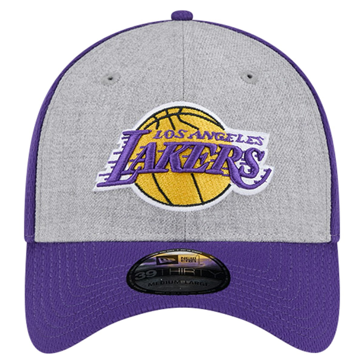 Los Angeles Lakers Two-Tone 39THIRTY Flex Hat Heather Gray/Purple - NBA