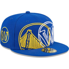 Golden State Warriors Game Day Hollow Logo Mashup 59FIFTY Fitted Hat Royal - NBA
