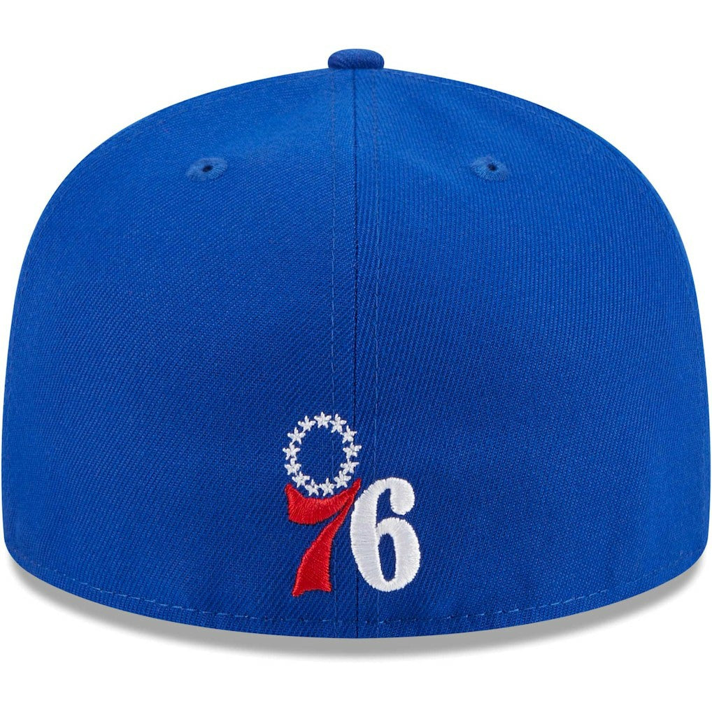 Philadelphia 76ers Game Day Hollow Logo Mashup 59FIFTY Fitted Hat Royal - NBA