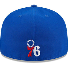 Philadelphia 76ers Game Day Hollow Logo Mashup 59FIFTY Fitted Hat Royal - NBA