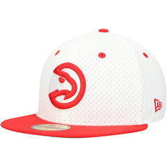 Atlanta Hawks Throwback 2Tone 59FIFTY Fitted Hat White/Red - NBA