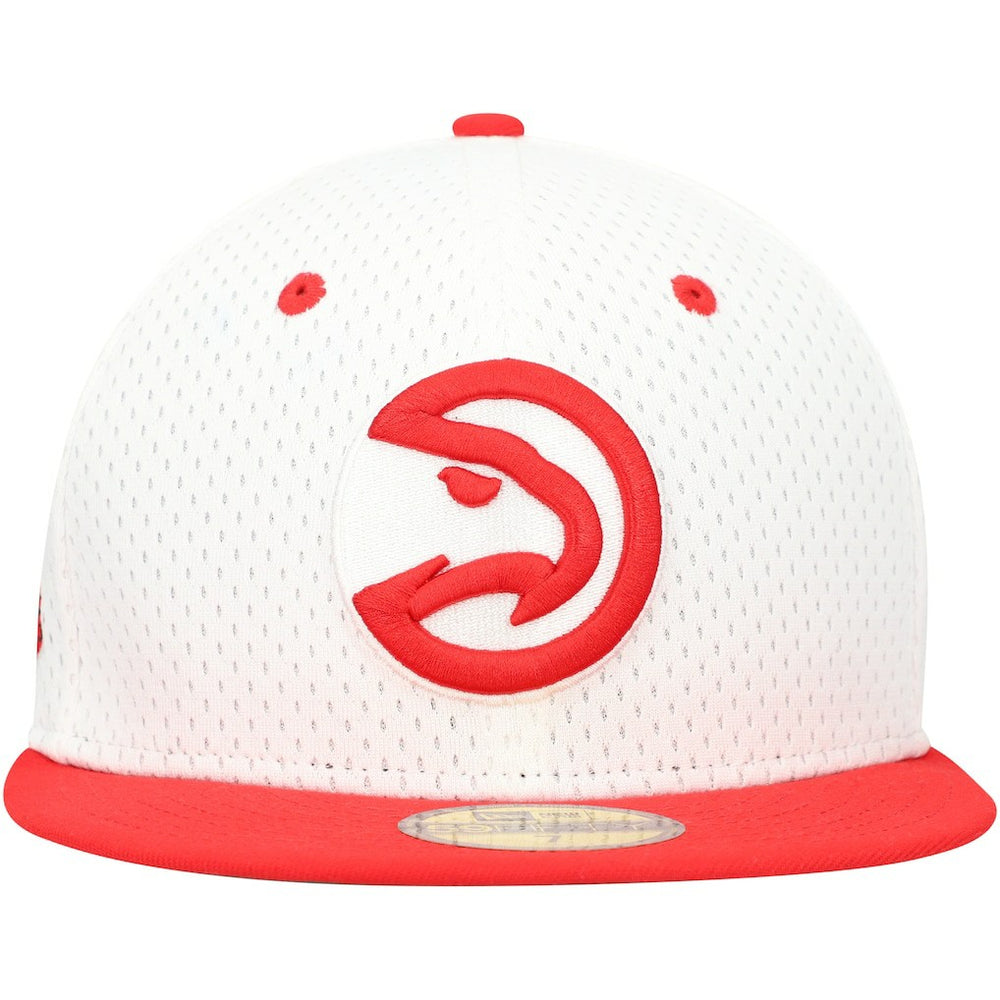 Atlanta Hawks Throwback 2Tone 59FIFTY Fitted Hat White/Red - NBA
