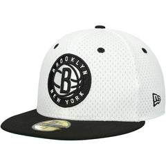 Brooklyn Nets Throwback 2Tone 59FIFTY Fitted Hat White/Black - NBA