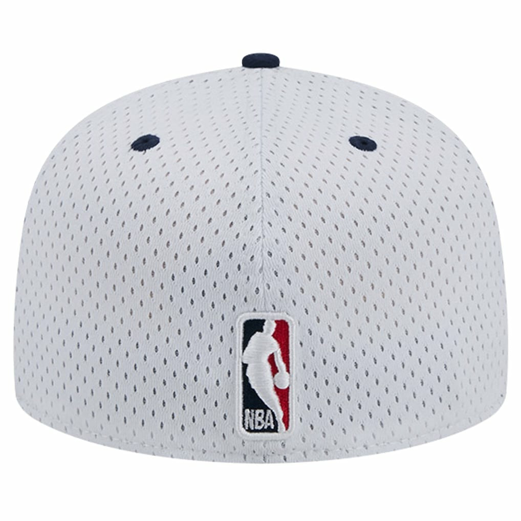 New Orleans Pelicans Throwback 2Tone 59FIFTY Fitted Hat White/Navy - NBA