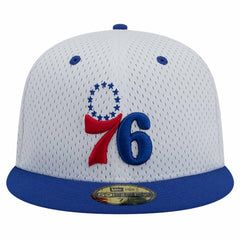 Philadelphia 76ers Throwback 2Tone 59FIFTY Fitted Hat White/Royal - NBA