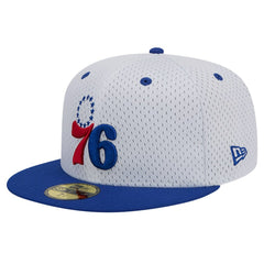 Philadelphia 76ers Throwback 2Tone 59FIFTY Fitted Hat White/Royal - NBA