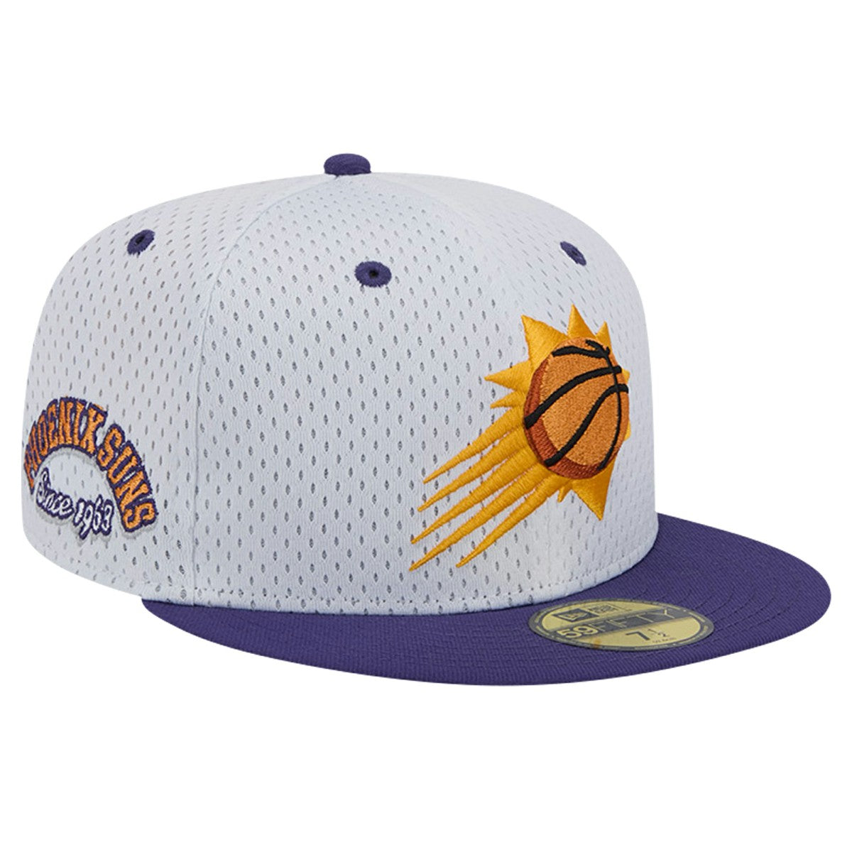 Phoenix Suns Throwback 2Tone 59FIFTY Fitted Hat White/Purple - NBA