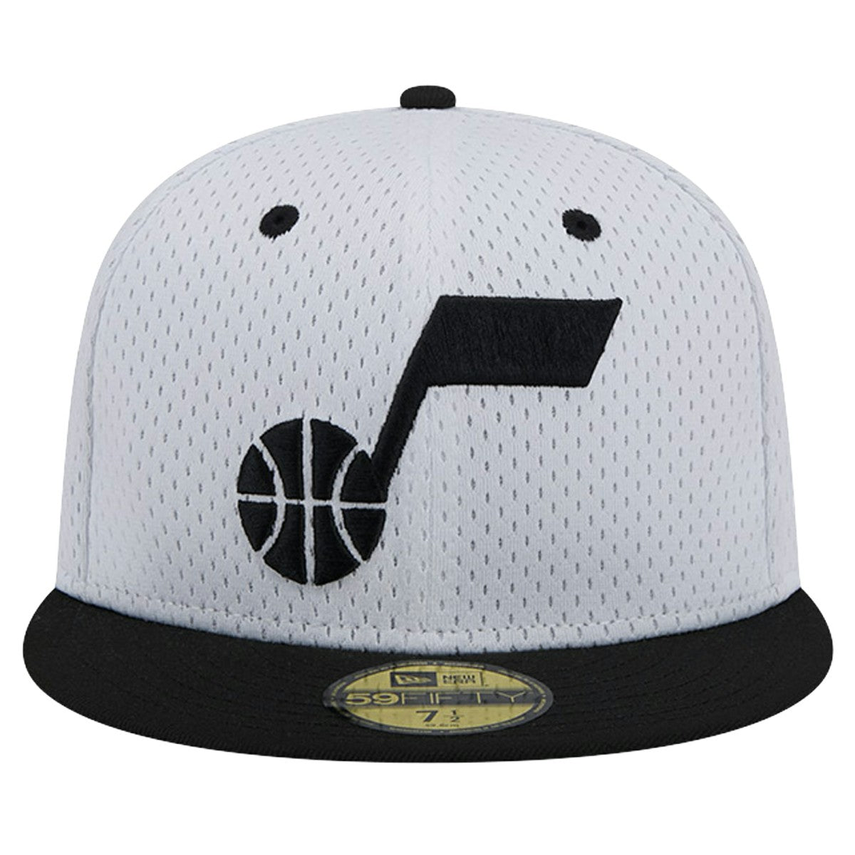 Utah Jazz Throwback 2Tone 59FIFTY Fitted Hat White/Black - NBA