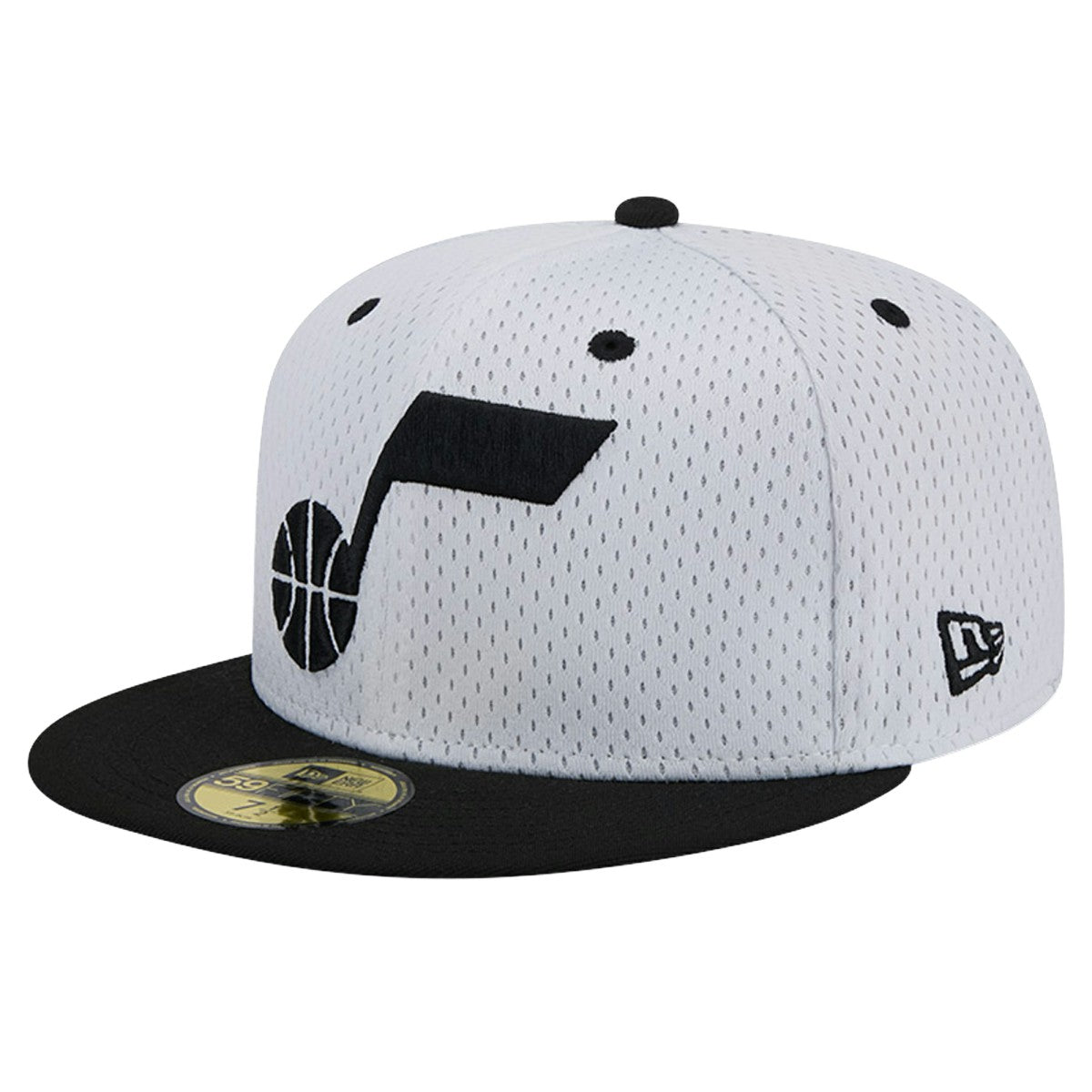 Utah Jazz Throwback 2Tone 59FIFTY Fitted Hat White/Black - NBA