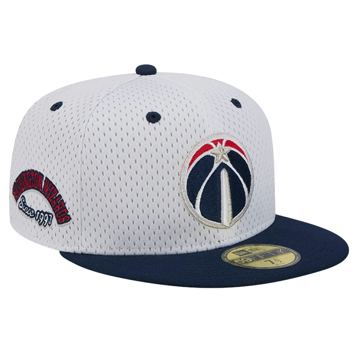 Washington Wizards Throwback 2Tone 59FIFTY Fitted Hat White/Navy - NBA