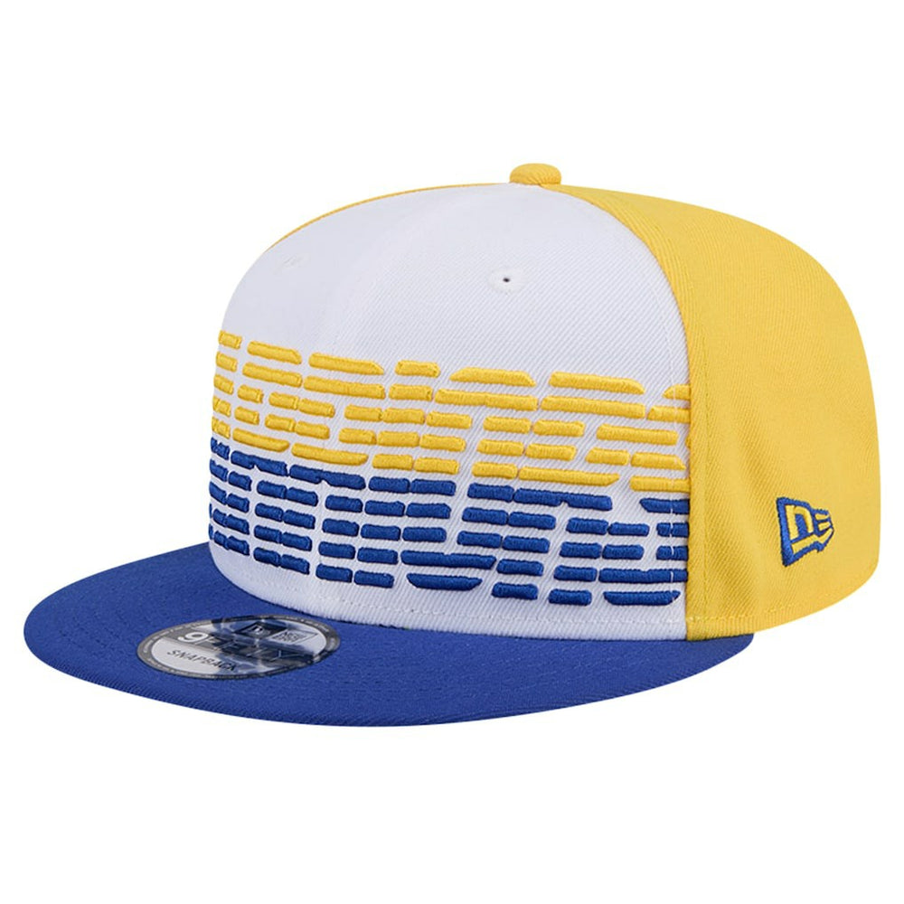 Golden State Warriors Throwback Gradient Tech Font 9FIFTY Snapback Hat White/Royal - NBA
