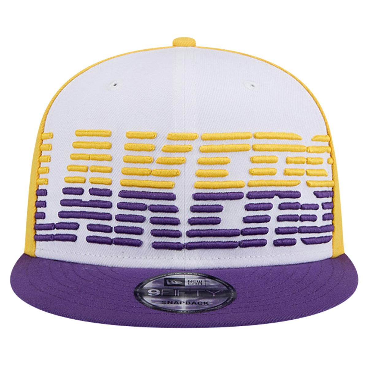 Los Angeles Lakers Throwback Gradient Tech Font 9FIFTY Snapback Hat White/Purple - NBA