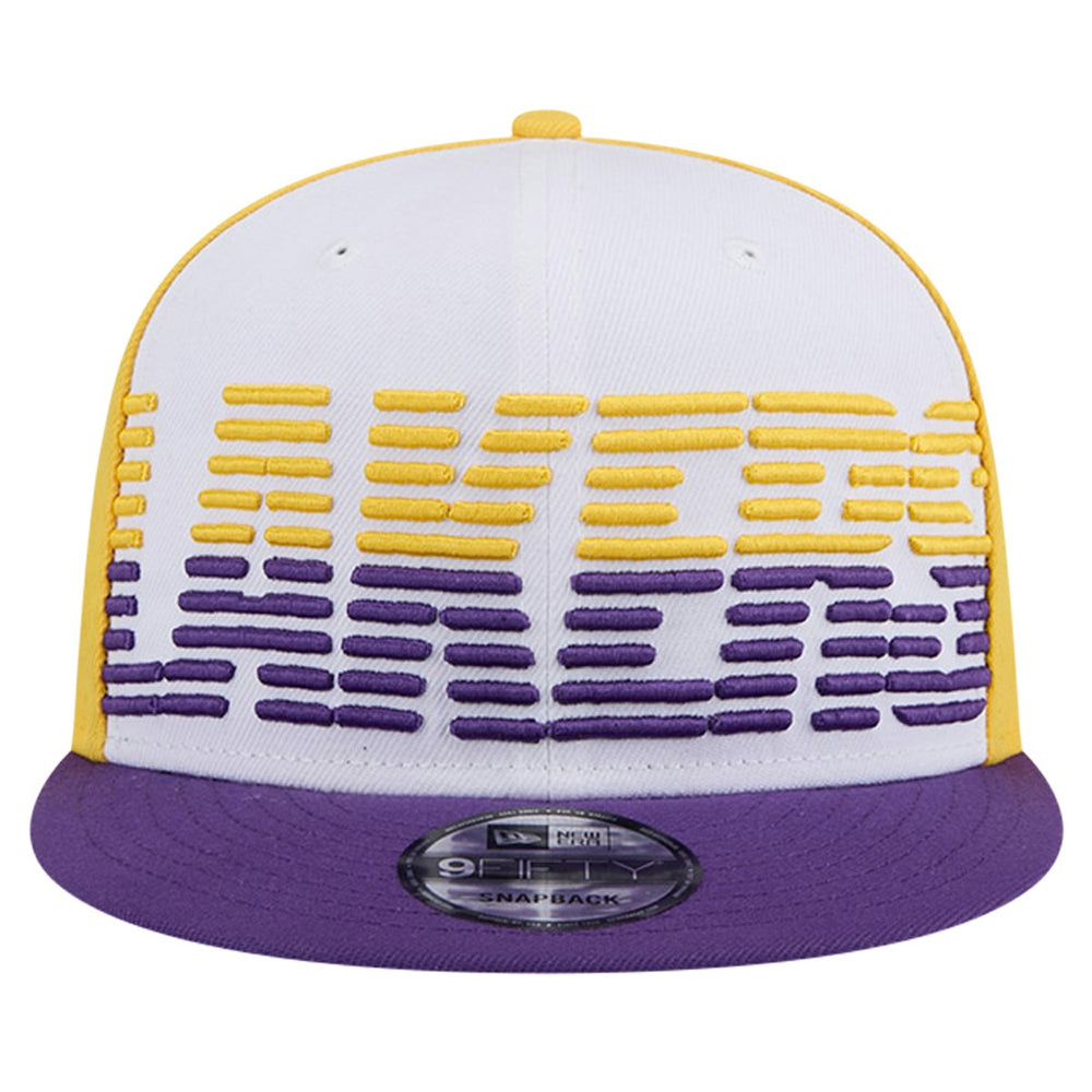Los Angeles Lakers Throwback Gradient Tech Font 9FIFTY Snapback Hat White/Purple - NBA