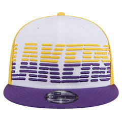 Los Angeles Lakers Throwback Gradient Tech Font 9FIFTY Snapback Hat White/Purple - NBA