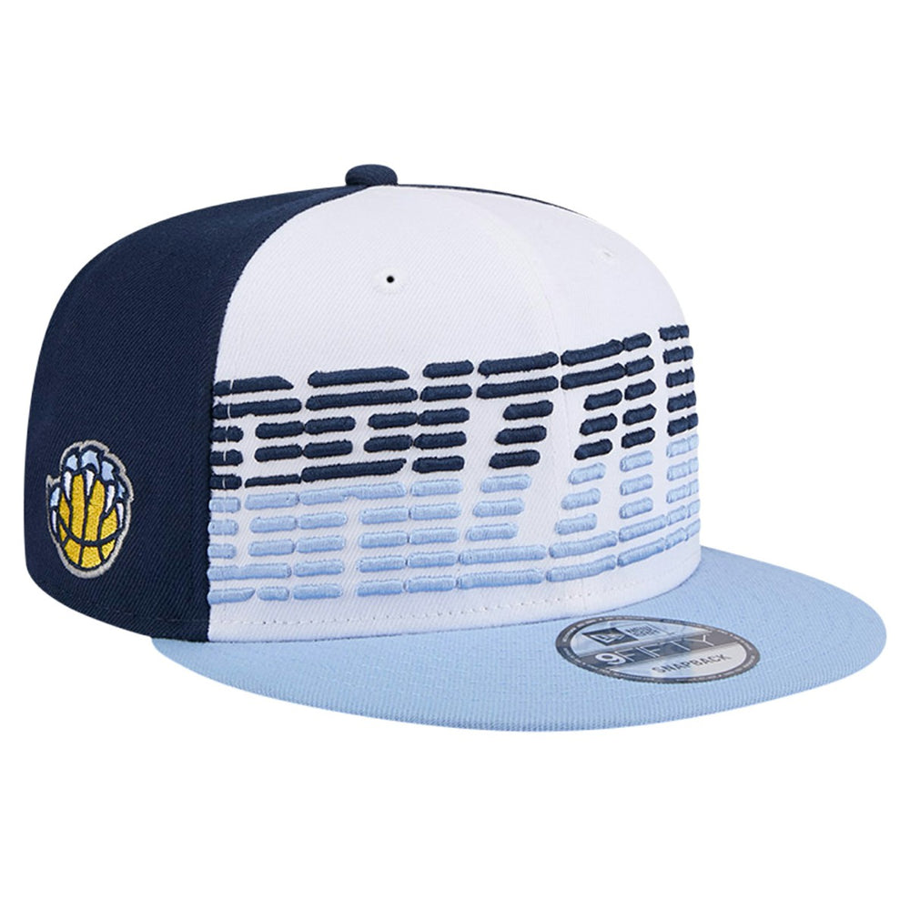 Memphis Grizzlies Throwback Gradient Tech Font 9FIFTY Snapback Hat White/Light Blue - NBA
