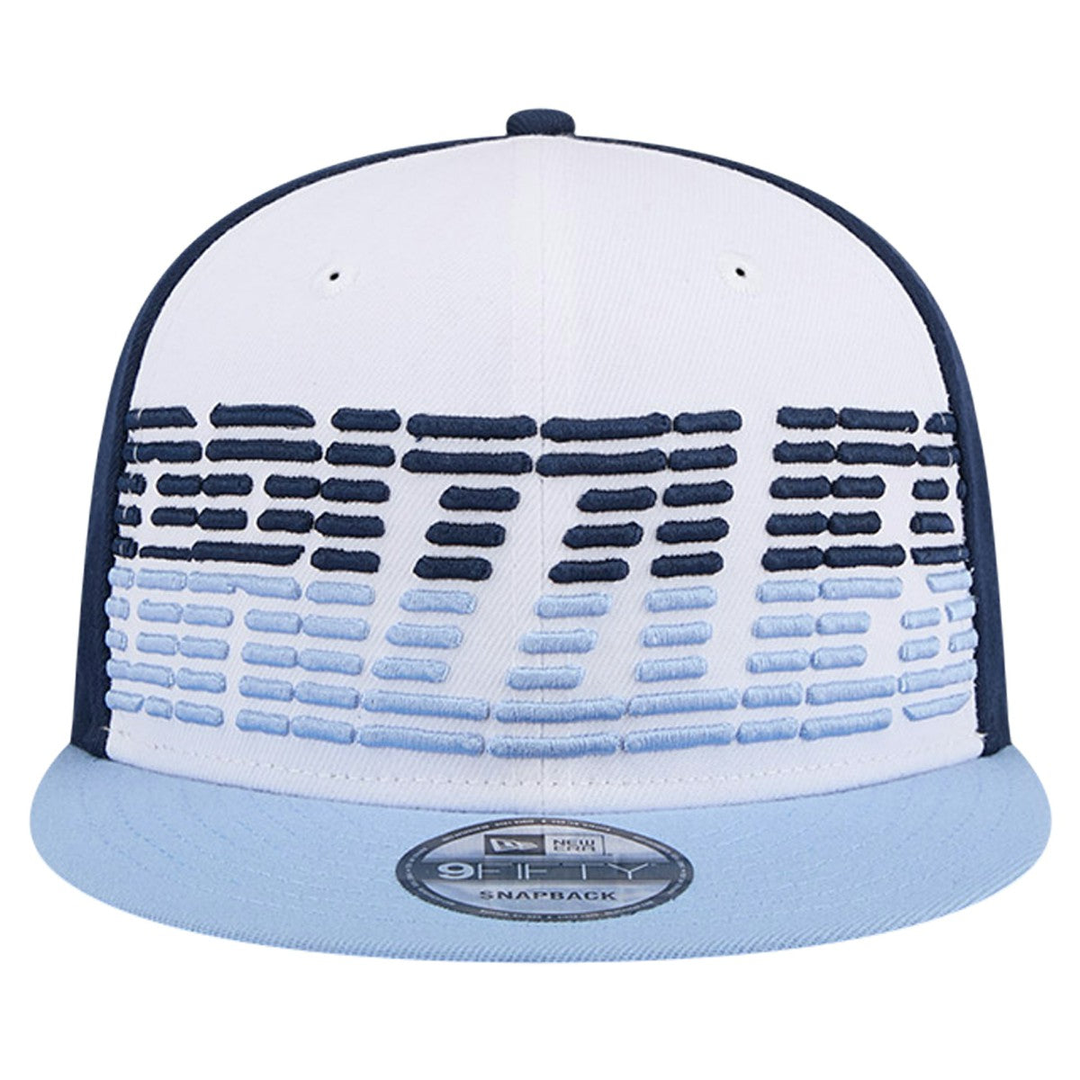 Memphis Grizzlies Throwback Gradient Tech Font 9FIFTY Snapback Hat White/Light Blue - NBA
