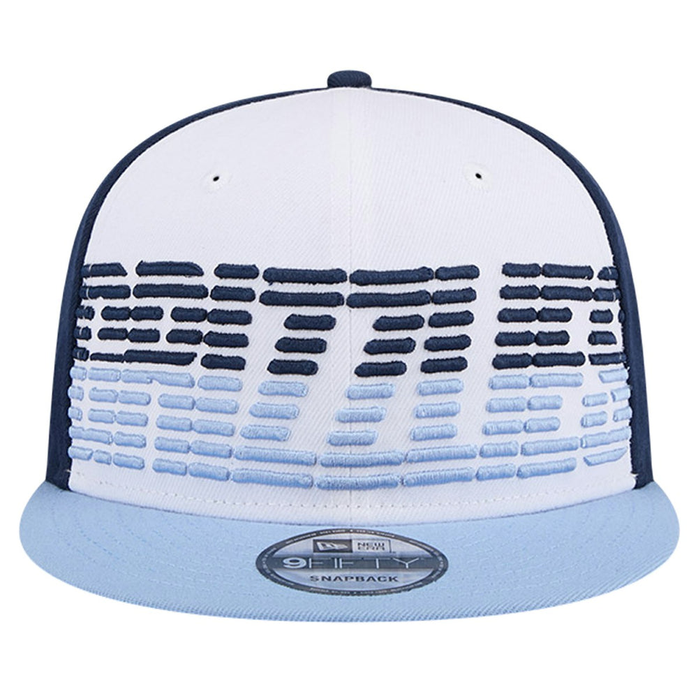 Memphis Grizzlies Throwback Gradient Tech Font 9FIFTY Snapback Hat White/Light Blue - NBA