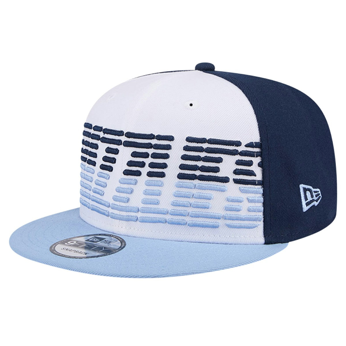 Memphis Grizzlies Throwback Gradient Tech Font 9FIFTY Snapback Hat White/Light Blue - NBA