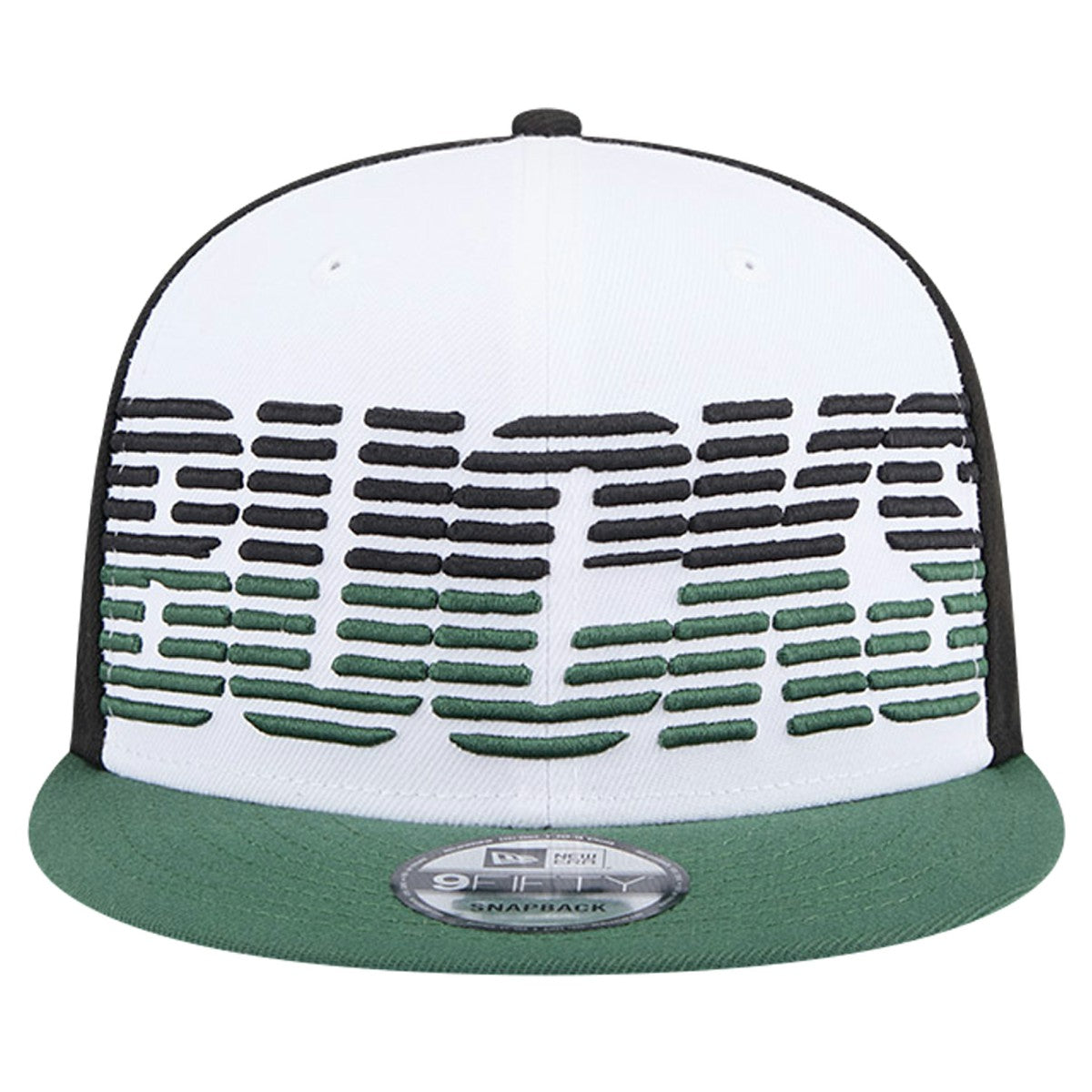 Milwaukee Bucks Throwback Gradient Tech Font 9FIFTY Snapback Hat White/Hunter Green - NBA
