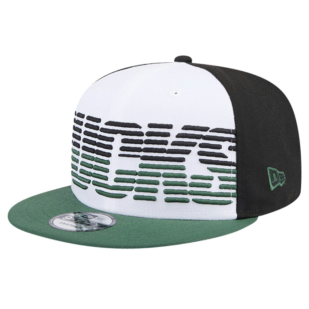 Milwaukee Bucks Throwback Gradient Tech Font 9FIFTY Snapback Hat White/Hunter Green - NBA