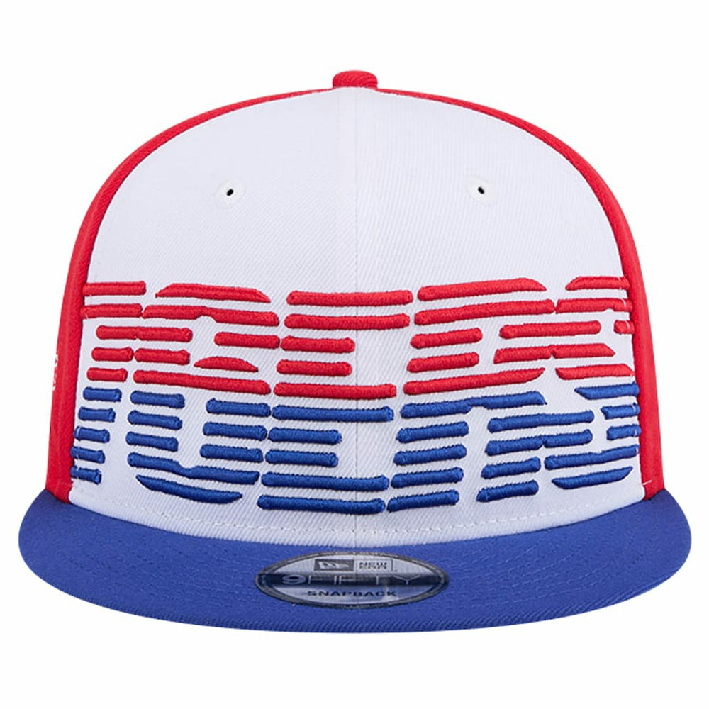Philadelphia 76ers Throwback Gradient Tech Font 9FIFTY Snapback Hat White/Royal - NBA