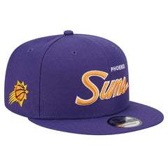 Phoenix Suns Script Side Patch 9FIFTY Snapback Hat Purple - NBA