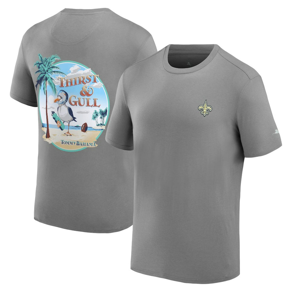 New Orleans Saints Thirst & Gull T-Shirt Gray | Tommy Bahama