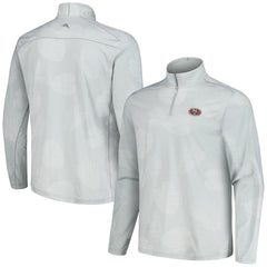 San Francisco 49ers Delray Frond IslandZone Half-Zip Sweatshirt Gray | Tommy Bahama