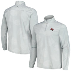 Tampa Bay Buccaneers Delray Frond IslandZone Half-Zip Sweatshirt Gray | Tommy Bahama