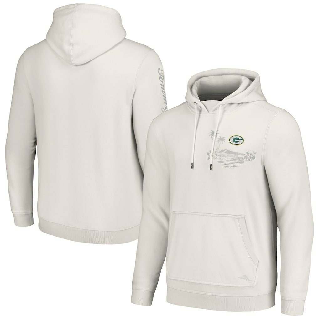 Green Bay Packers Home Game Pullover Hoodie White | Tommy Bahama