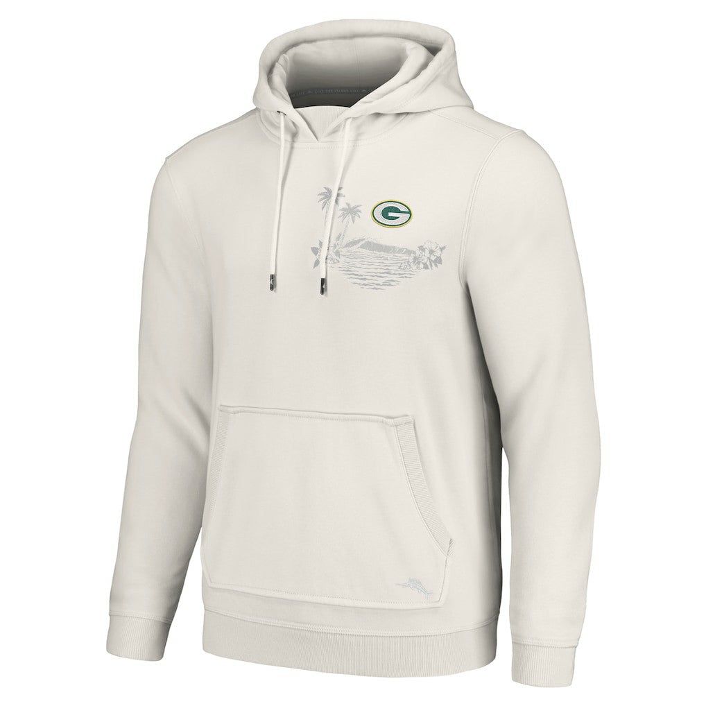 Green Bay Packers Home Game Pullover Hoodie White | Tommy Bahama