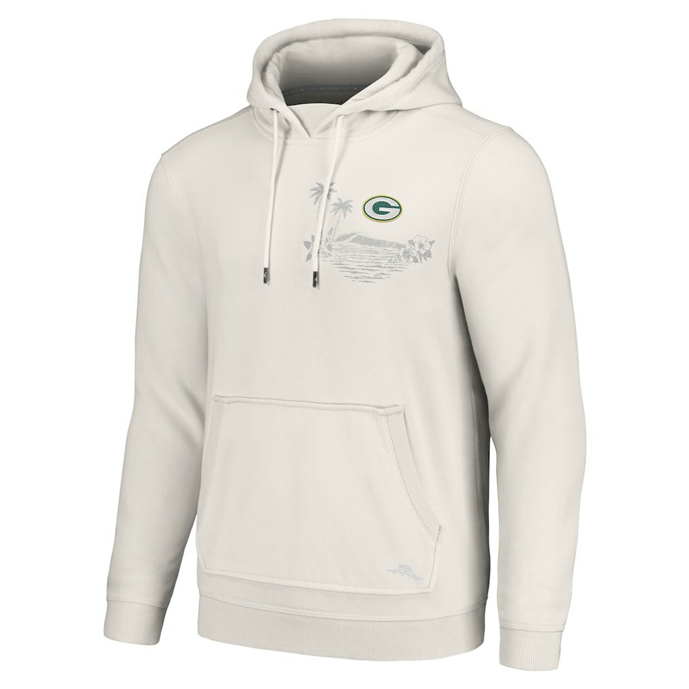 Green Bay Packers Home Game Pullover Hoodie White | Tommy Bahama