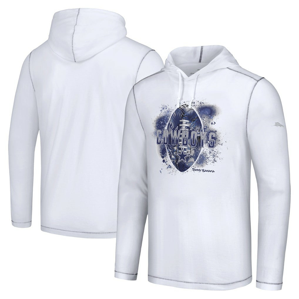 Dallas Cowboys Graffiti Touchdown Pullover Hoodie White | Tommy Bahama