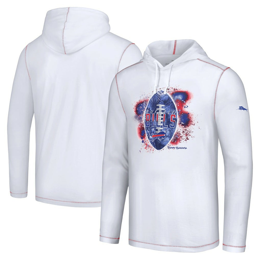 Buffalo Bills Graffiti Touchdown Pullover Hoodie White | Tommy Bahama