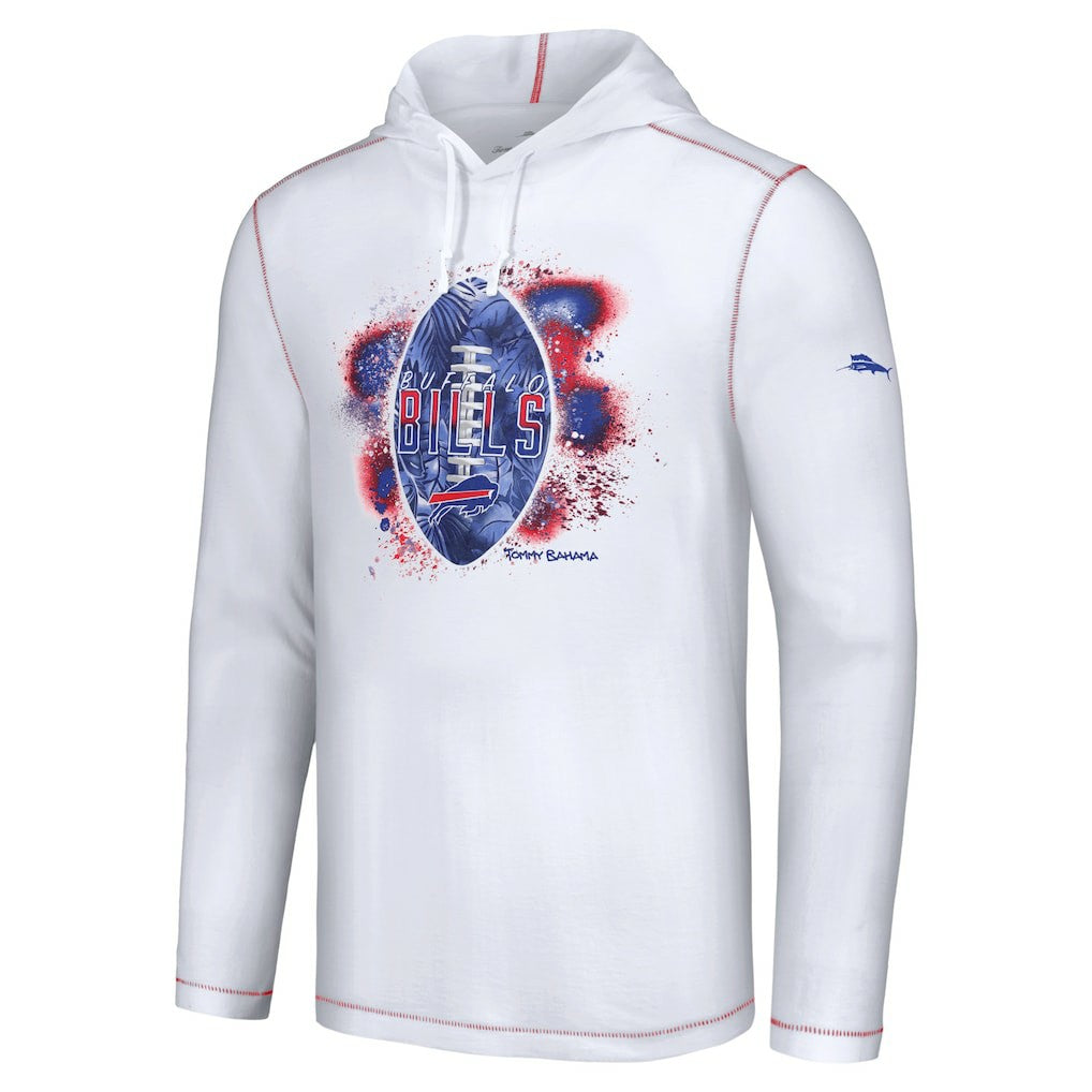 Buffalo Bills Graffiti Touchdown Pullover Hoodie White | Tommy Bahama