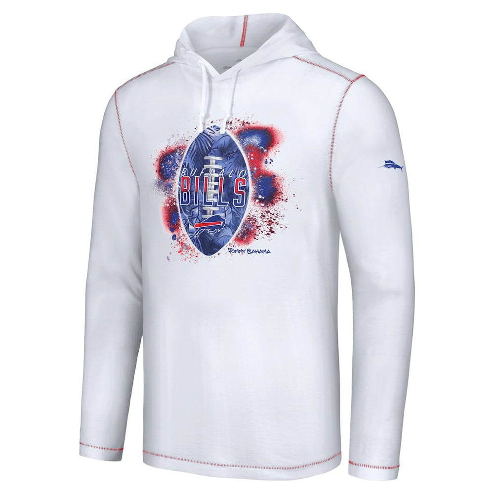 Buffalo Bills Graffiti Touchdown Pullover Hoodie White | Tommy Bahama